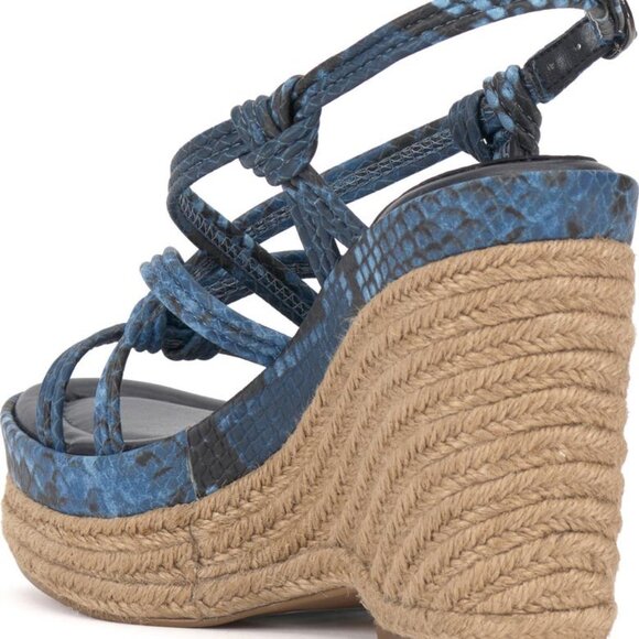 NEW VINCE CAMUTO Delyna Espadrille Wedge Sandals BLUE FOR WOMEN 123mn - Picture 9 of 12